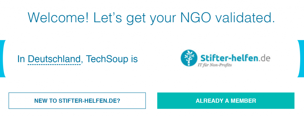 Azure NGO Techsoup - Validate NGO