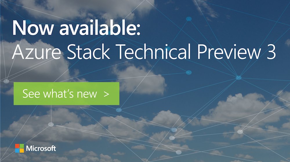 Azure Stack TP3 verfügbar