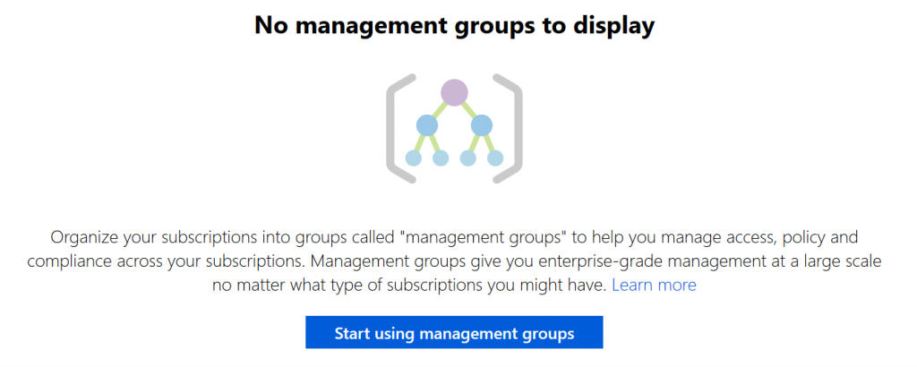 Azure Blueprints - Mgmt Group Mgmt site