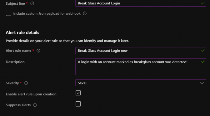 Howto Setup and Monitor the Break Glass Account in your Tenant