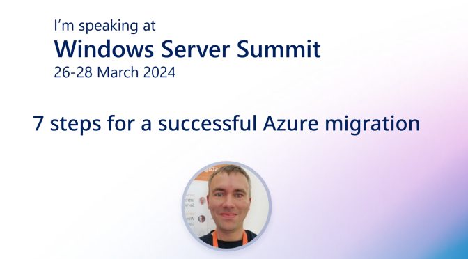 Speaking at Windows Server Engineering Summit 2024